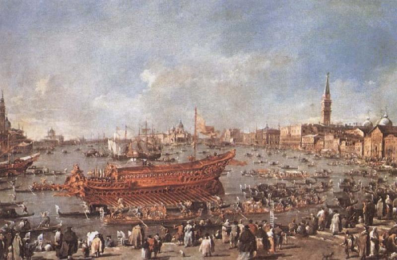 Francesco Guardi Departure of Bucentaure towards the Lido of Venice on Ascension Day China oil painting art